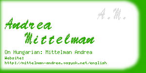 andrea mittelman business card
